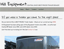 Tablet Screenshot of hillequipmenttrailers.com